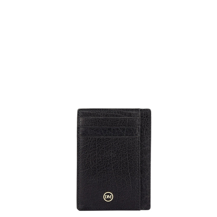 Multi Slot Leather Card Case - Black