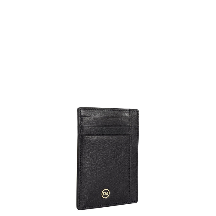 Multi Slot Leather Card Case - Black