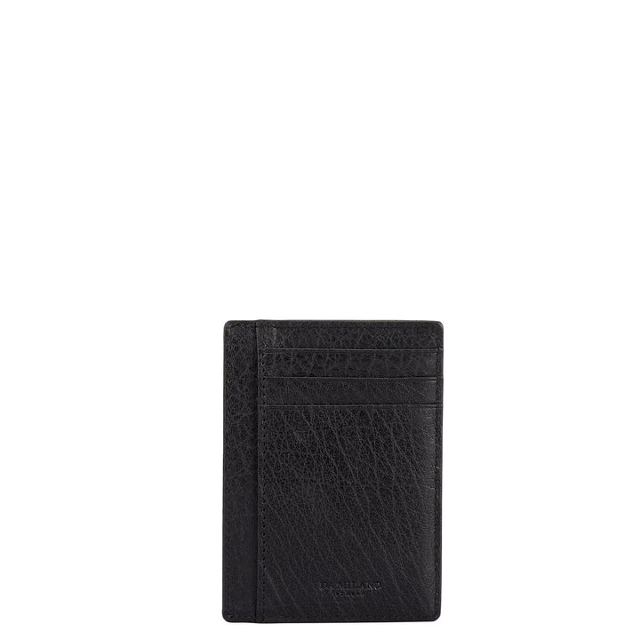 Multi Slot Leather Card Case - Black