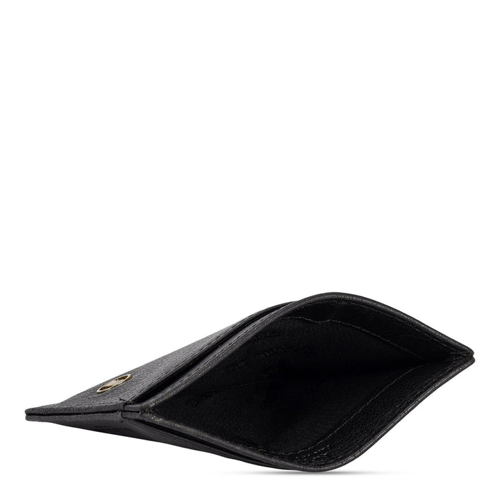 Multi Slot Leather Card Case - Black