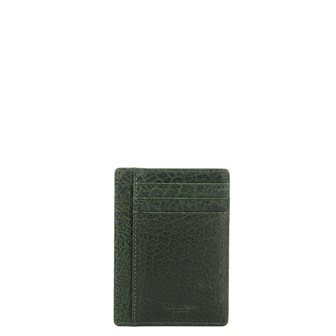 9 Slots Leather Card Case - Petrol Green