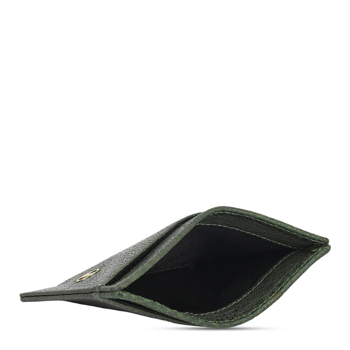 9 Slots Leather Card Case - Petrol Green