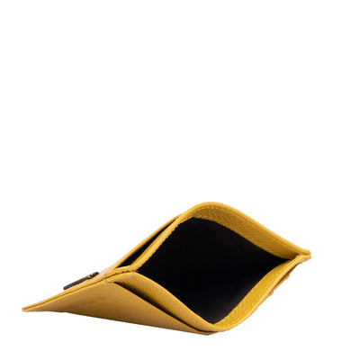 Franzy Leather Card Case - Mustard