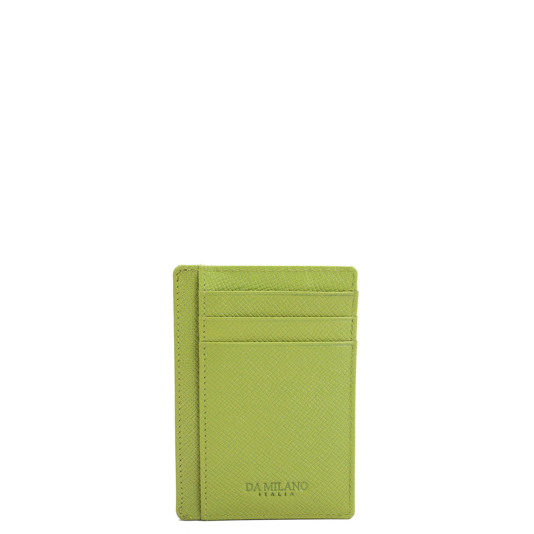 Franzy Leather Card Case - Lime