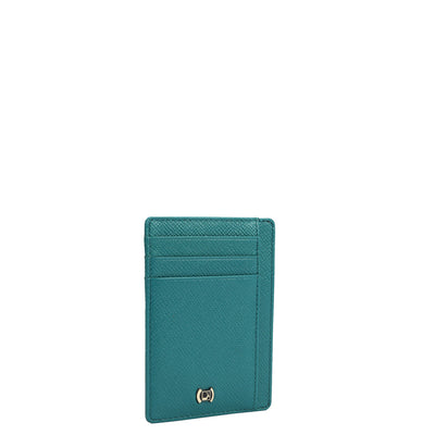 Franzy Leather Card Case - Teal