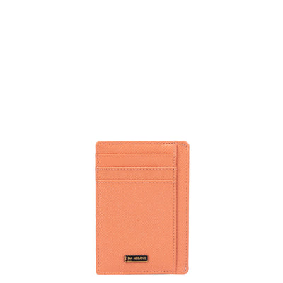 Franzy Leather Card Case - Salmon