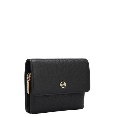 Wax Leather Card Case - Black