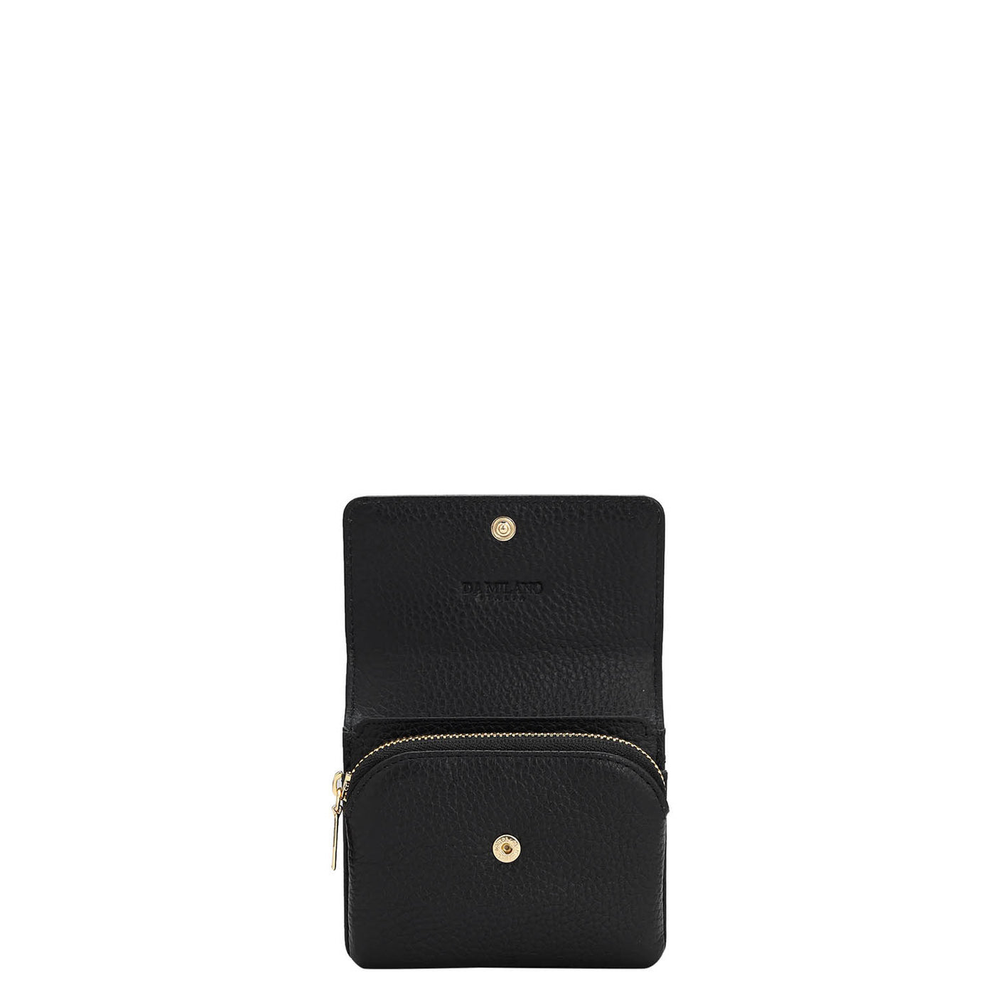 Wax Leather Card Case - Black