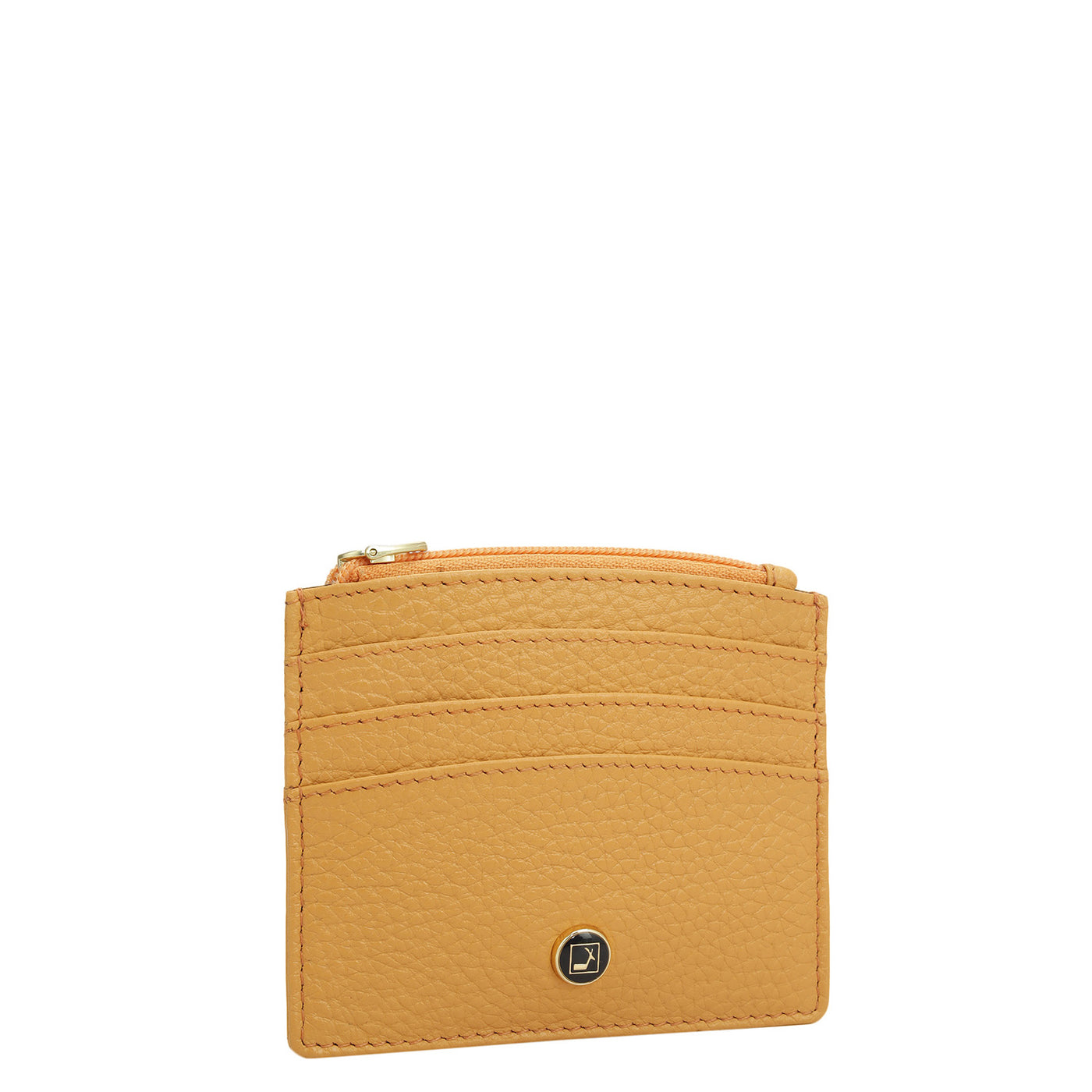 6 Slots Leather Card Case - Apricot Crush