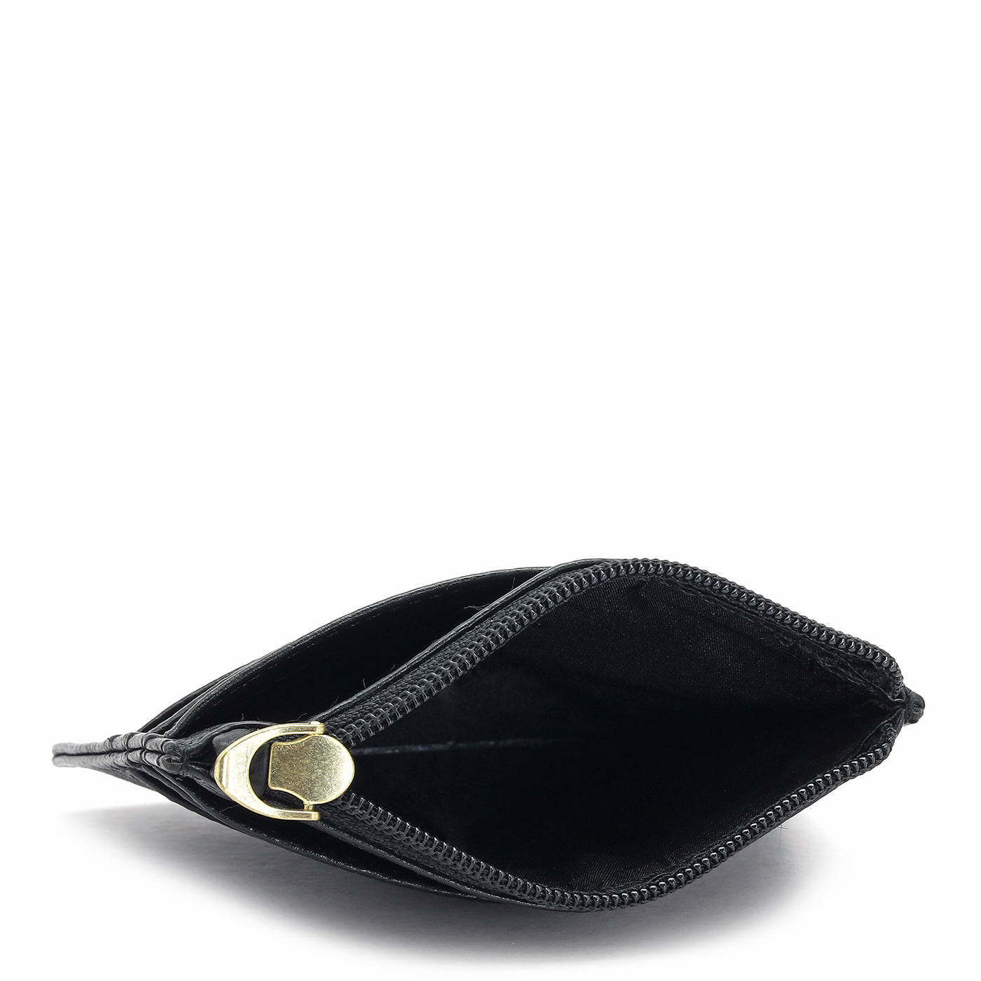 Wax Leather Card Case - Black