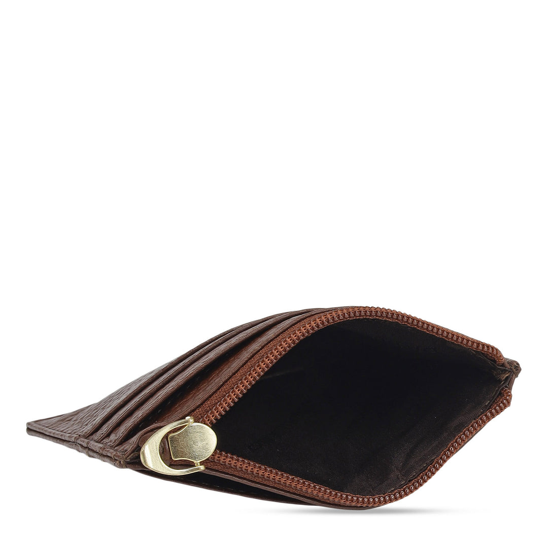6 Slots Leather Card Case - Espresso