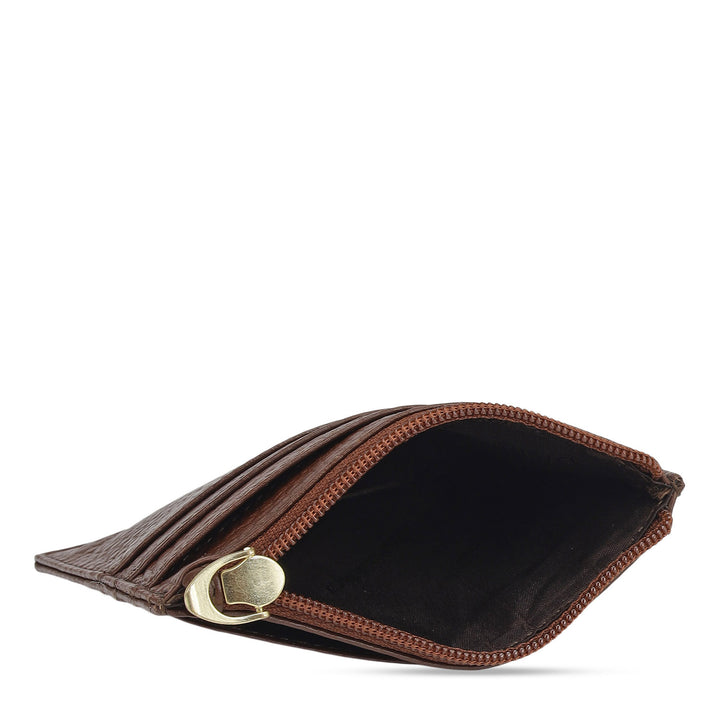 6 Slots Leather Card Case - Espresso