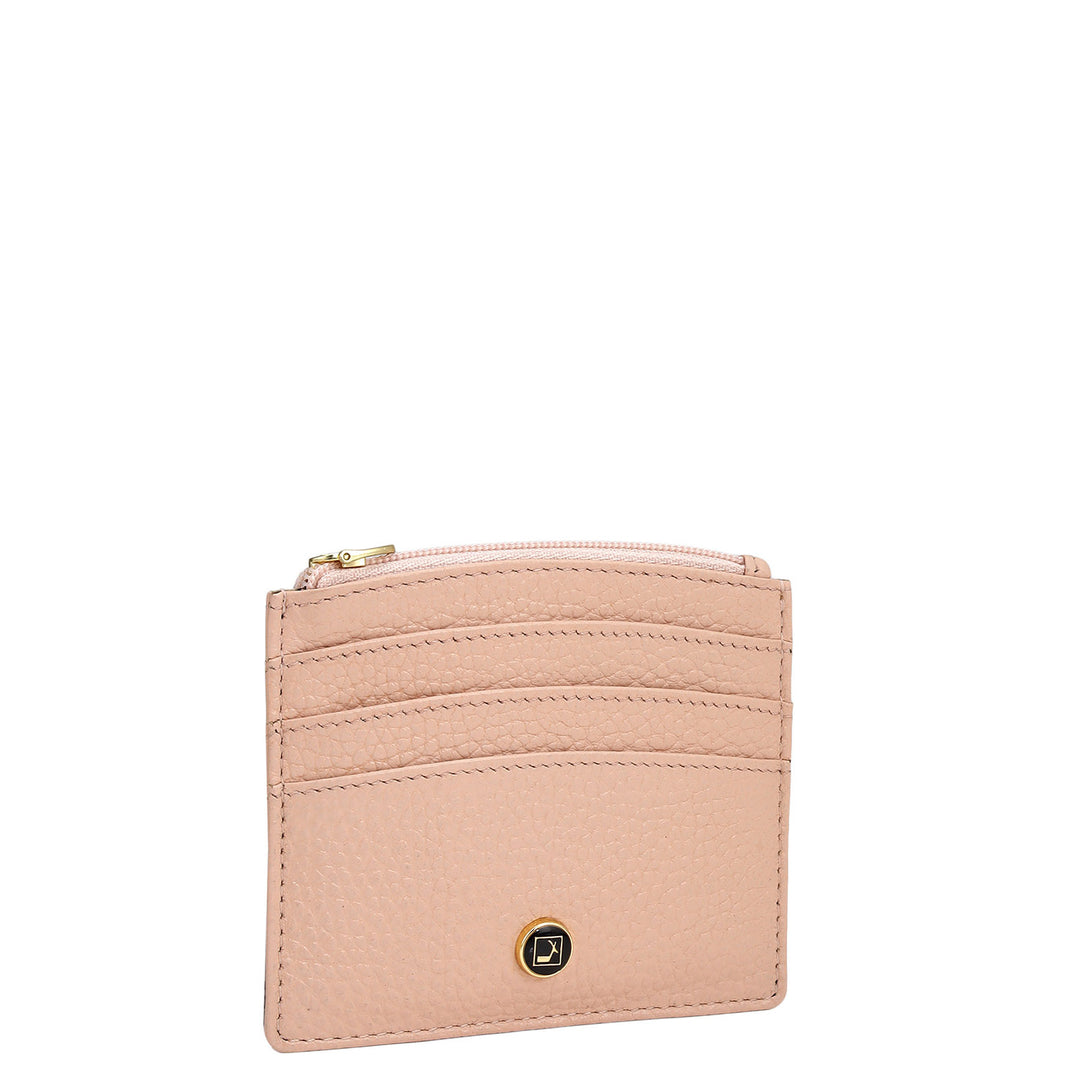 6 Slots Leather Card Case - Feather