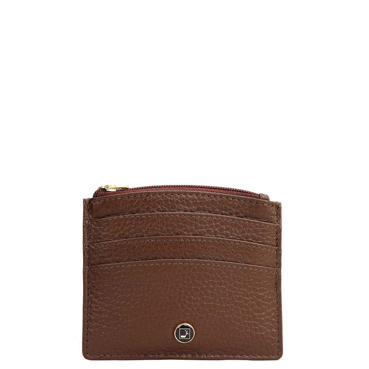 6 Slots Leather Card Case - Mocha