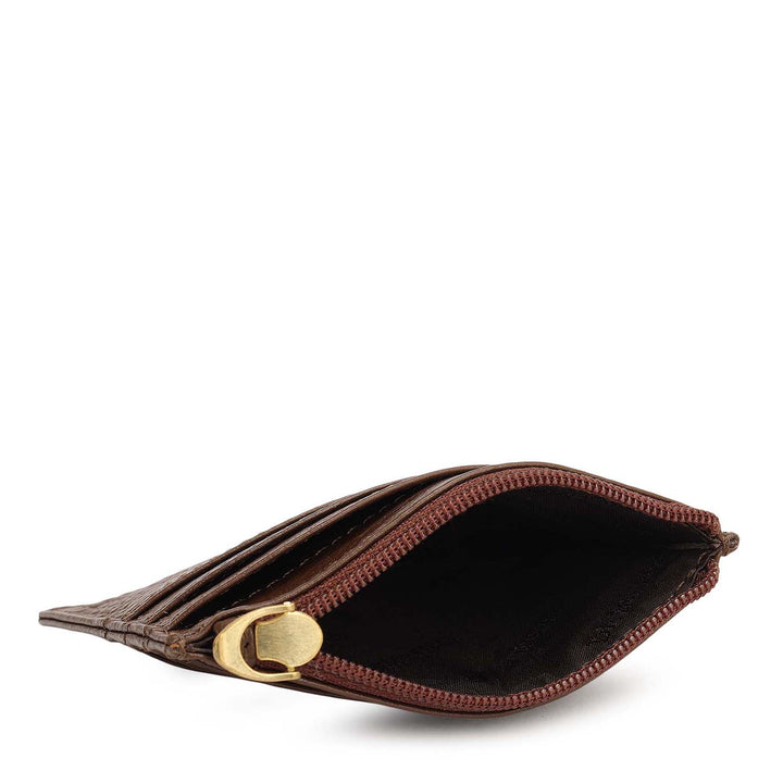 6 Slots Leather Card Case - Mocha