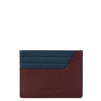 Franzy Leather Card Case - Blood Stone