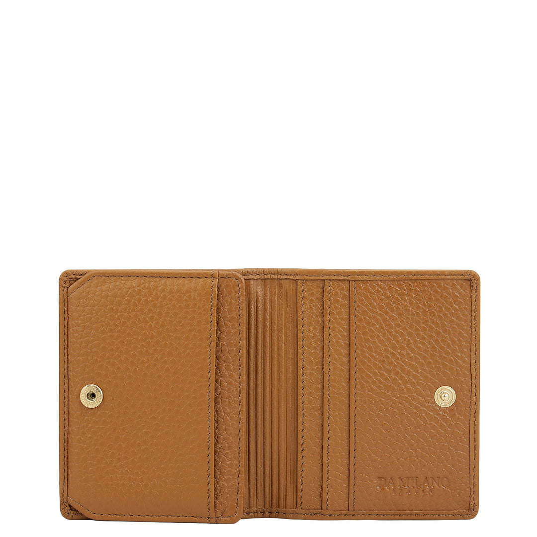 9 Slots Leather Card Case - Caramel