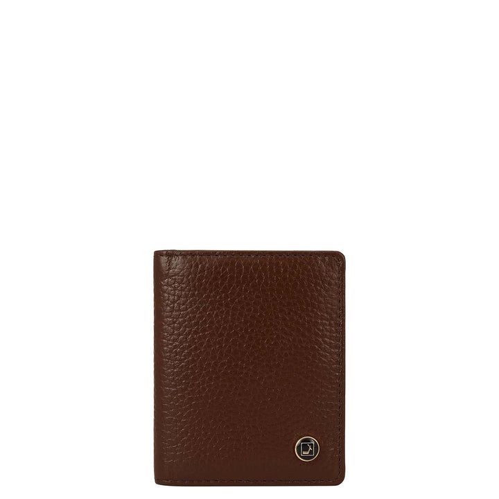 9 Slots Leather Card Case - Brown