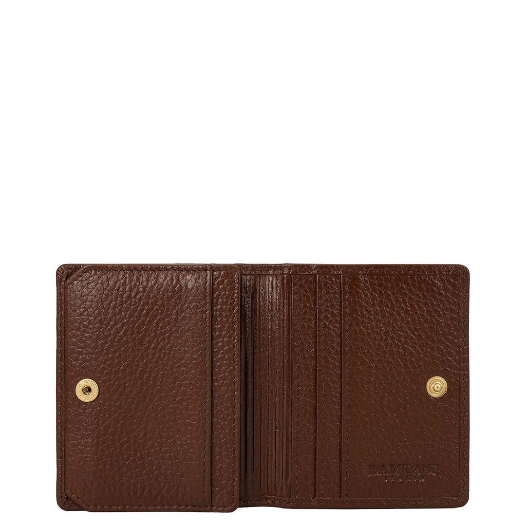 9 Slots Leather Card Case - Brown