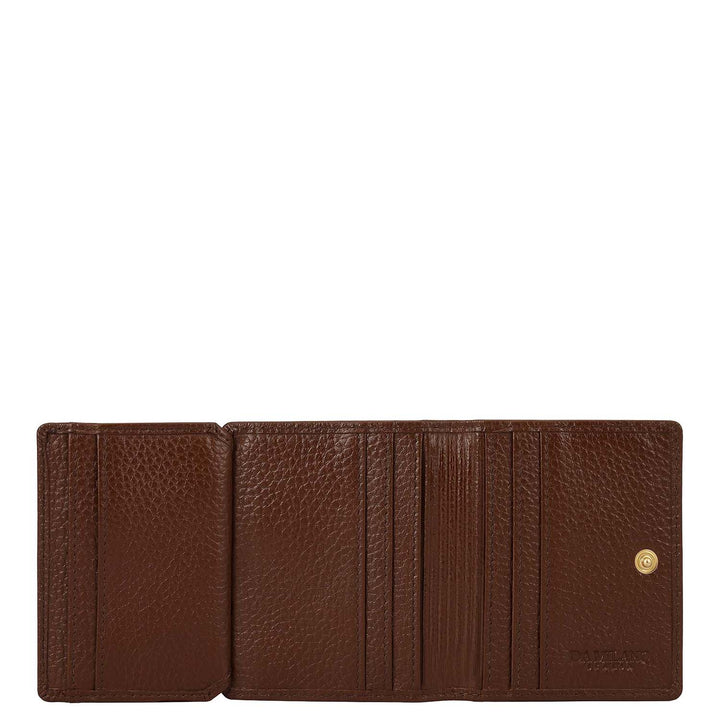 9 Slots Leather Card Case - Brown
