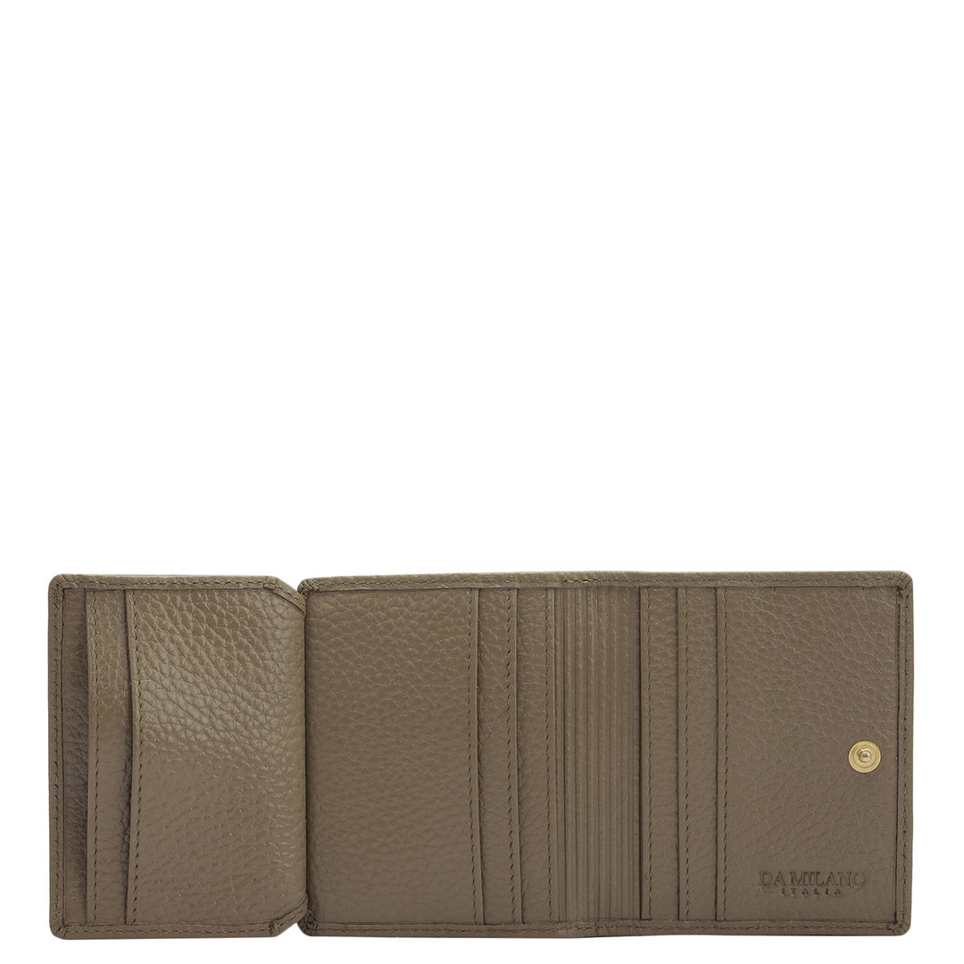 9 Slots Leather Card Case - Greyish Taupe