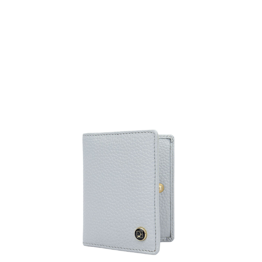 Multi Slot Leather Card Case - Sky