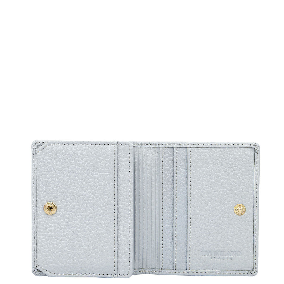 Multi Slot Leather Card Case - Sky