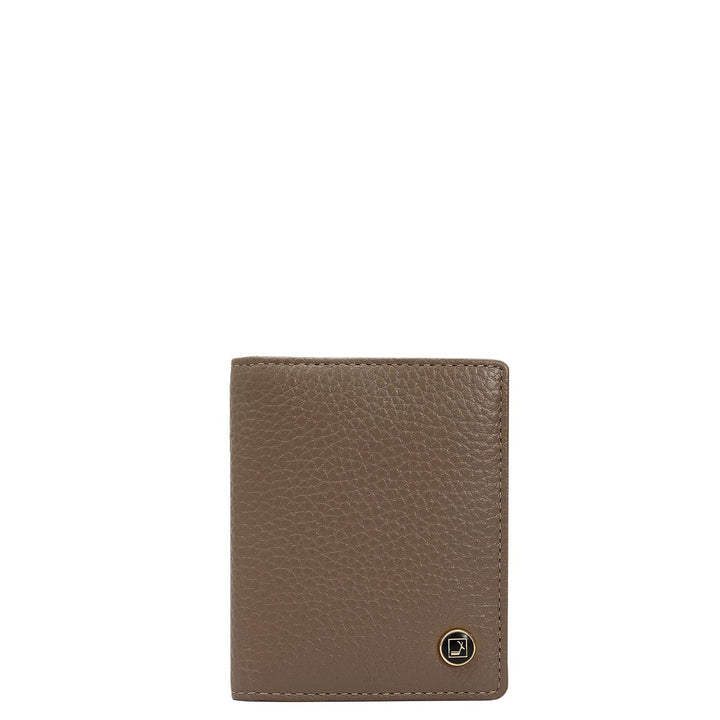 9 Slots Leather Card Case - Smoke Grey