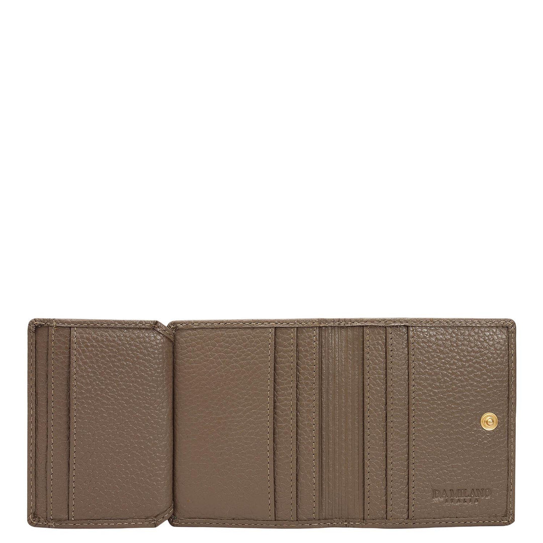 9 Slots Leather Card Case - Smoke Grey