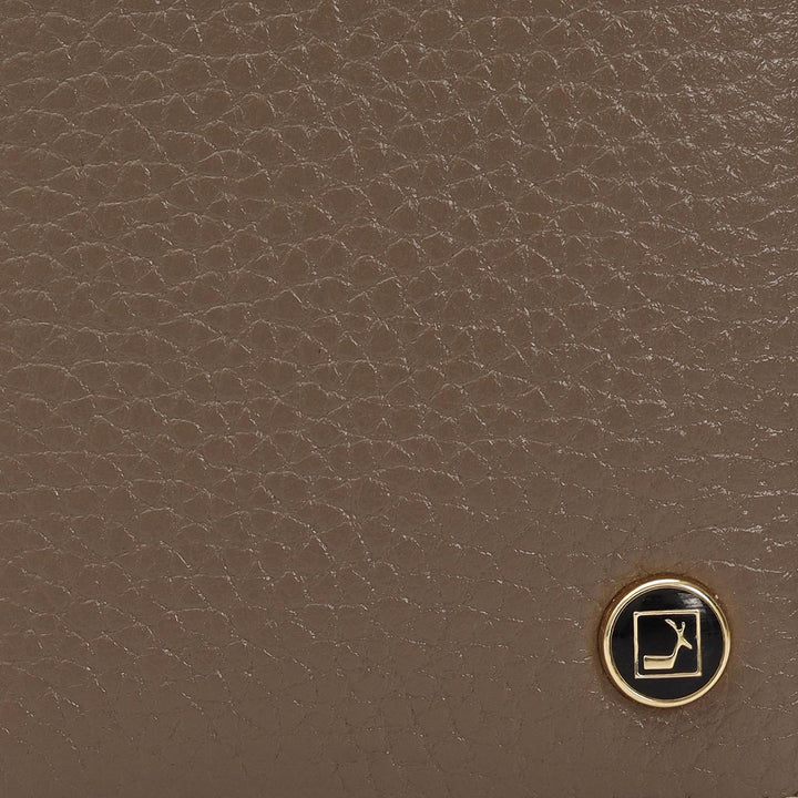 9 Slots Leather Card Case - Smoke Grey