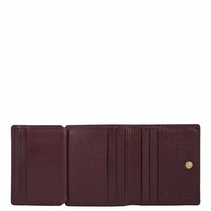 9 Slots Leather Card Case - Wine