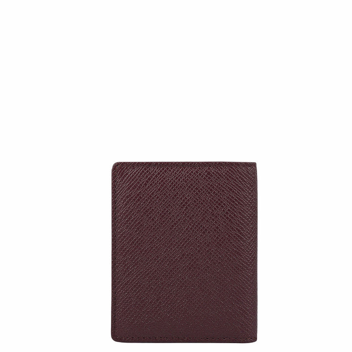 9 Slots Leather Card Case - Wine