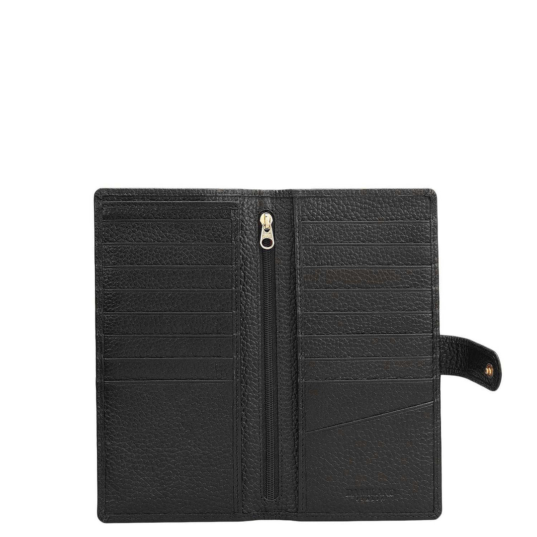 Multi Slots Leather Card Case - Black