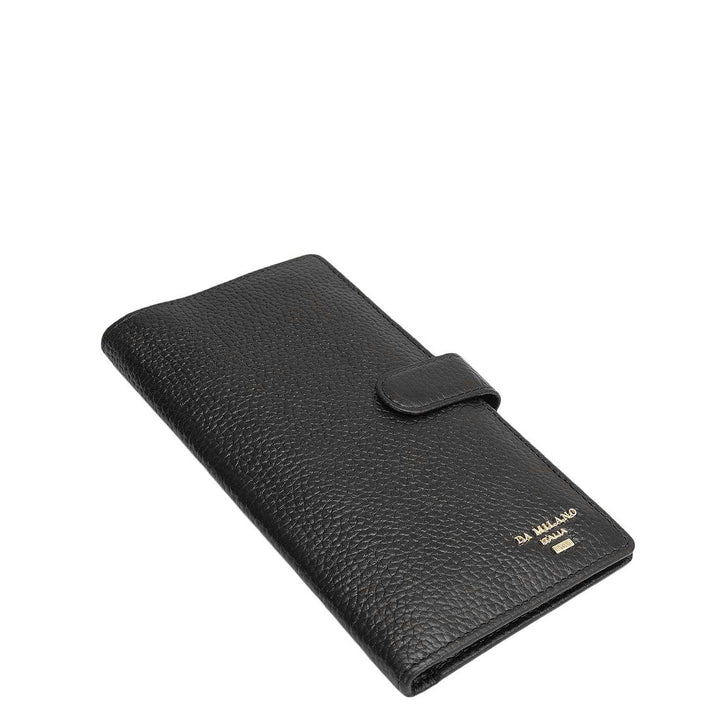 Multi Slots Leather Card Case - Black
