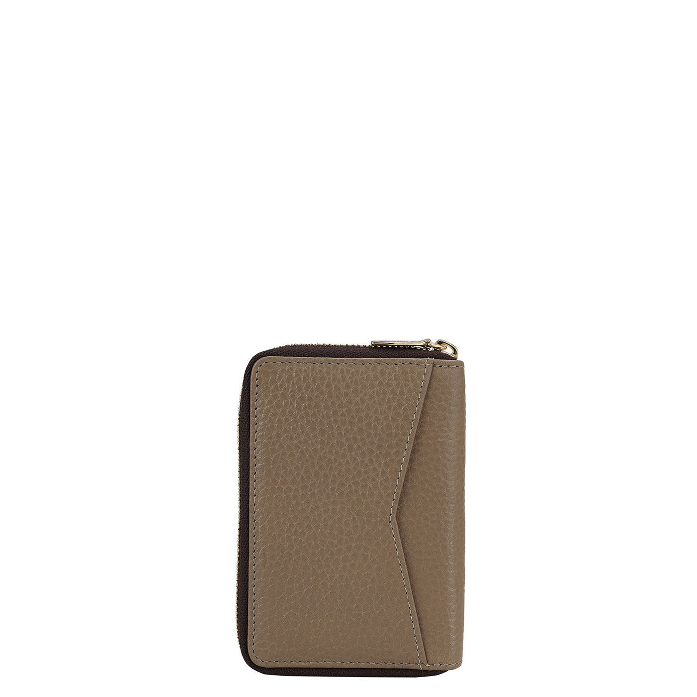 Wax Leather Card Case - Greyish Taupe