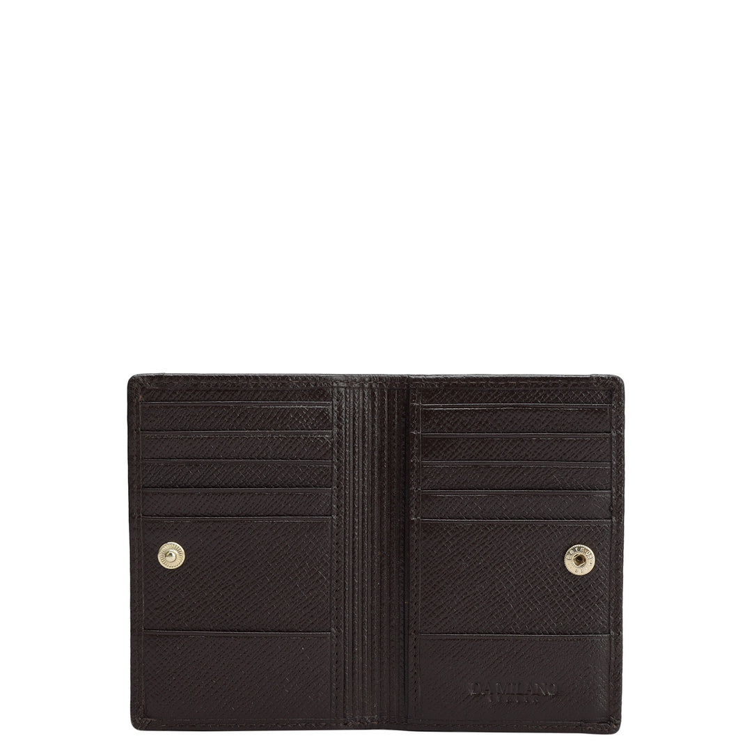 Croco Leather Card Case - Brown