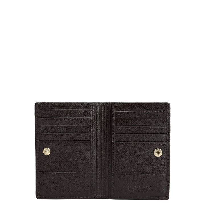 Croco Leather Card Case - Brown