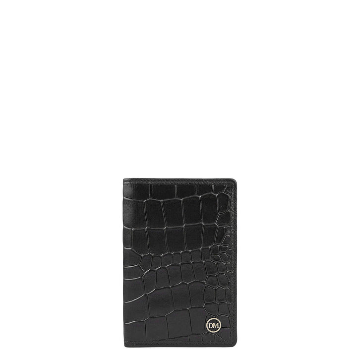 10 Slots Leather Card Case - Black