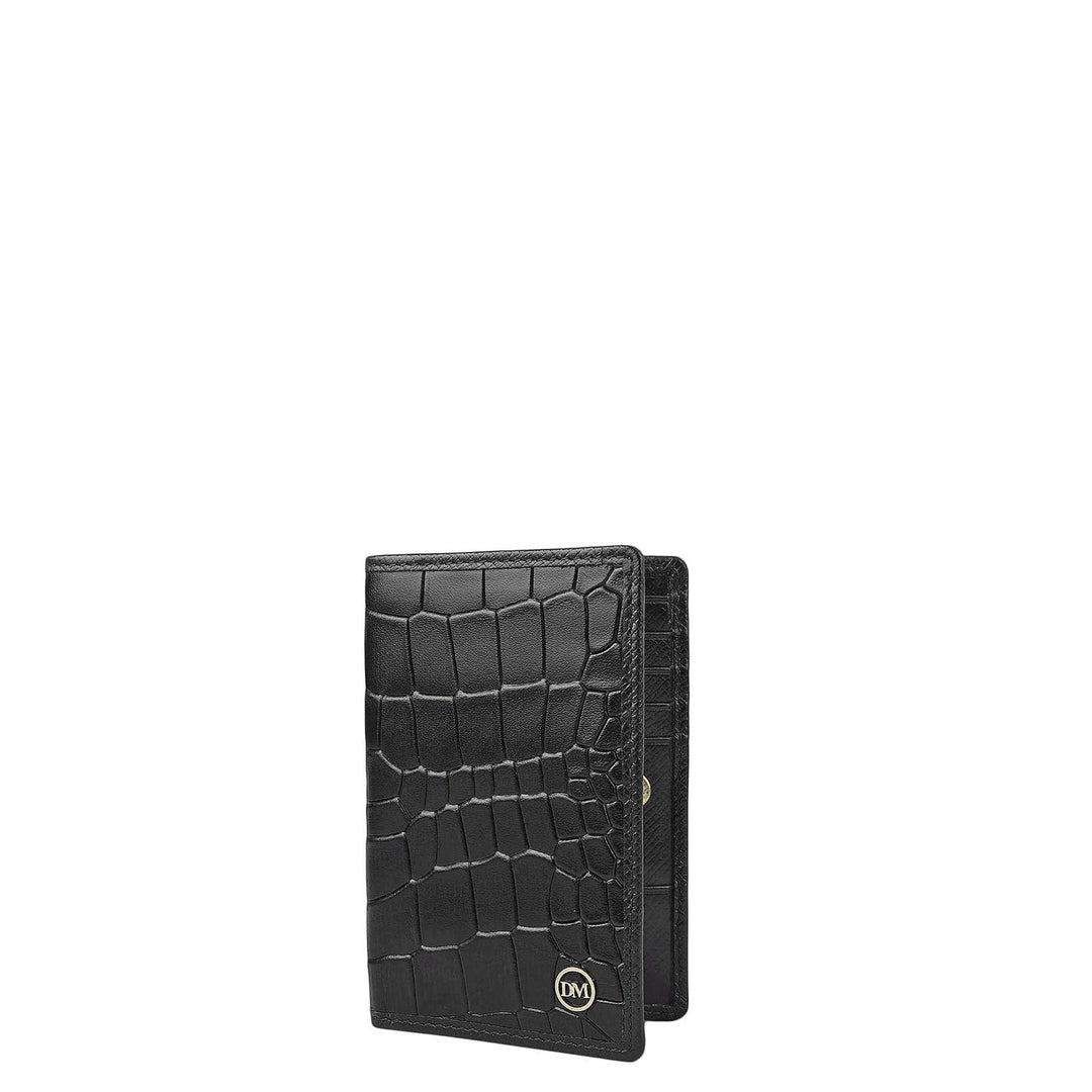 10 Slots Leather Card Case - Black