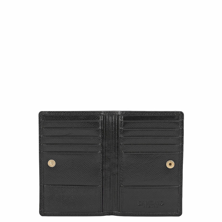 10 Slots Leather Card Case - Black