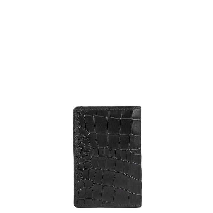 10 Slots Leather Card Case - Black