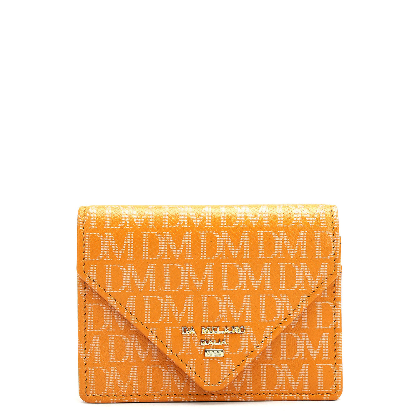 Monogram Leather Card Case - Flame