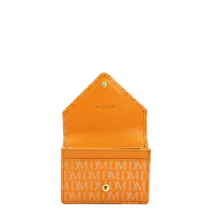 Monogram Leather Card Case - Flame