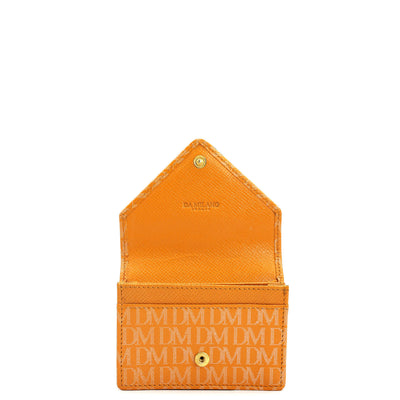 Monogram Leather Card Case - Flame