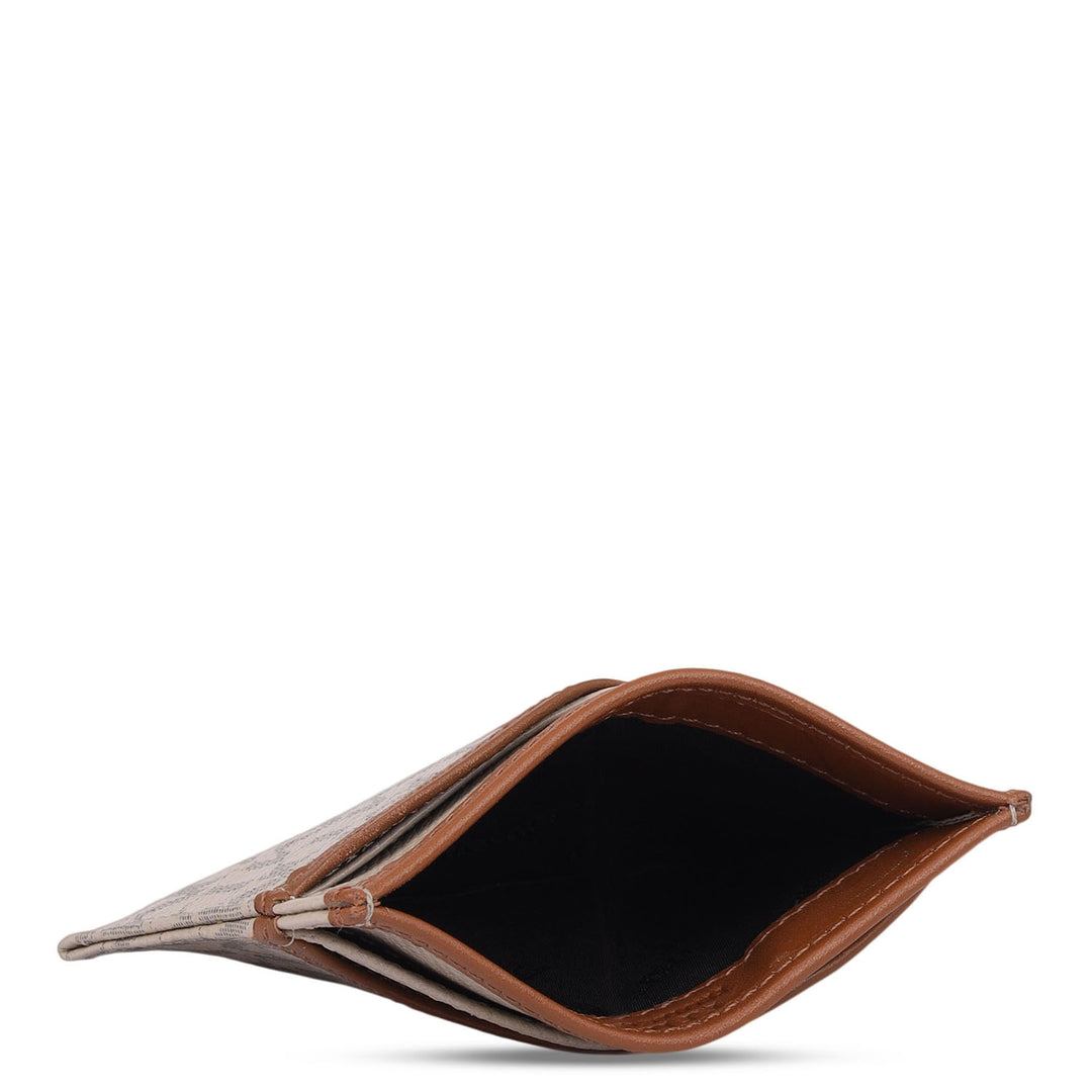 5 Slots Leather Card Case - Chalk