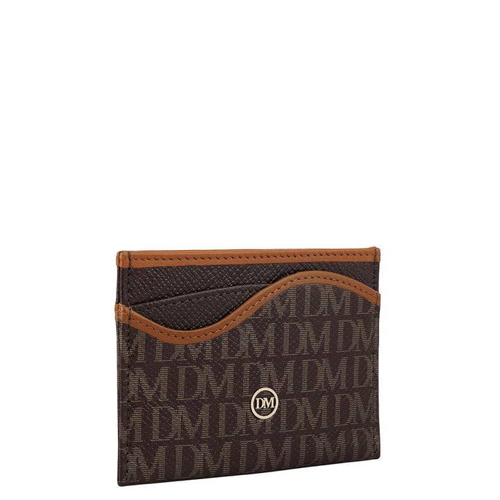 5 Slots Leather Card Case - Chocolate