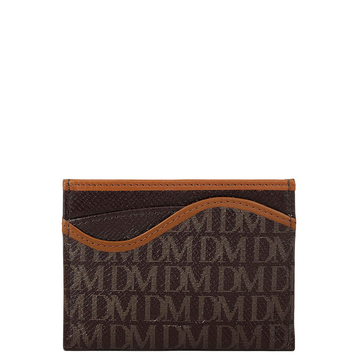 5 Slots Leather Card Case - Chocolate