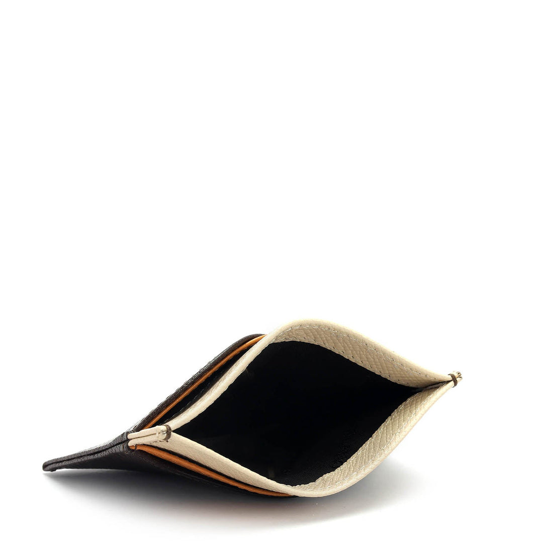 5 Slots Leather Card Case - Chocolate