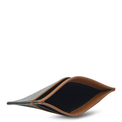 5 Slots Leather Card Case - Petrol Green