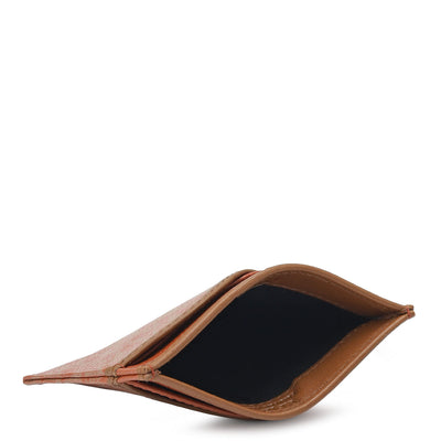 5 Slots Leather Card Case - Rust Orange
